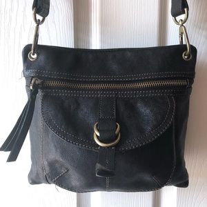 Fossil Sasha Black Leather Small Crossbody